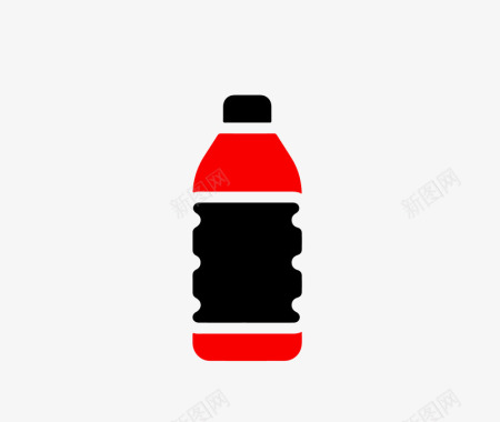 清澈的水创意矿泉水瓶图标图标