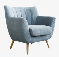 家具淡蓝色的舒适沙发高清图片
