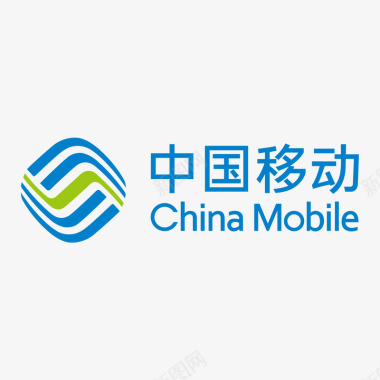 移动蓝色中国移动logo元素矢量图图标图标