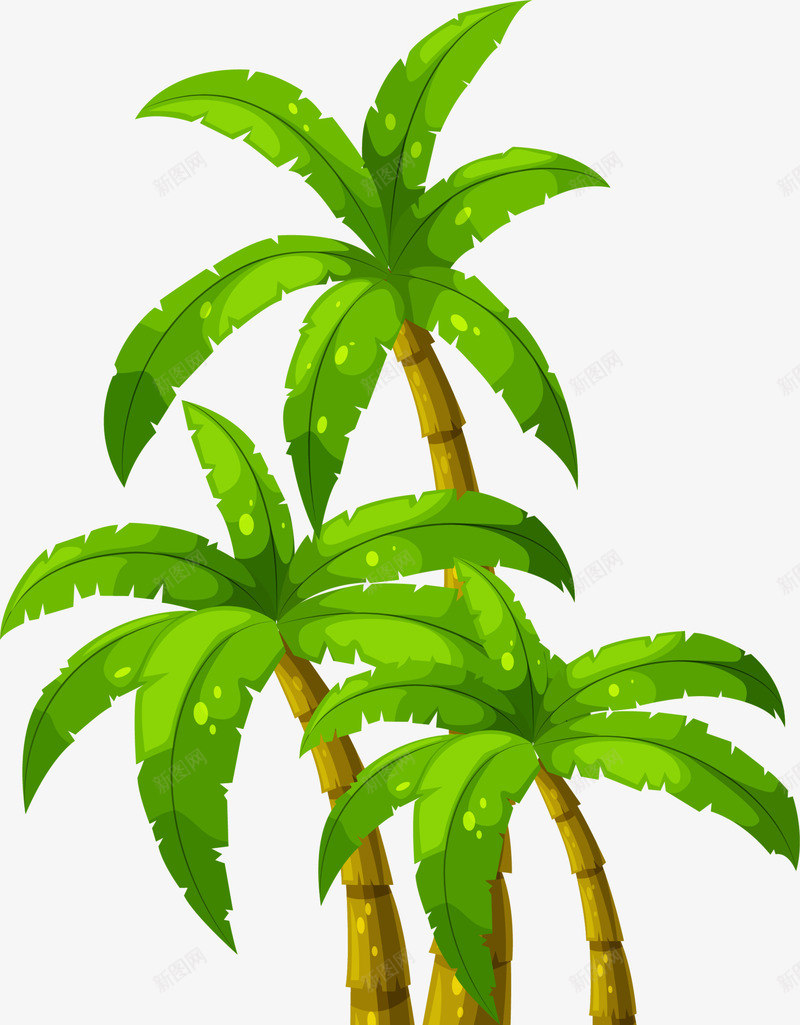 夏天茂盛绿色椰子树png免抠素材_88icon https://88icon.com 夏天 夏日 果树 绿色叶子 绿色椰子树 茂盛椰子树