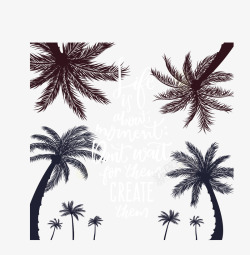 夏天椰子树花纹海报矢量图素材