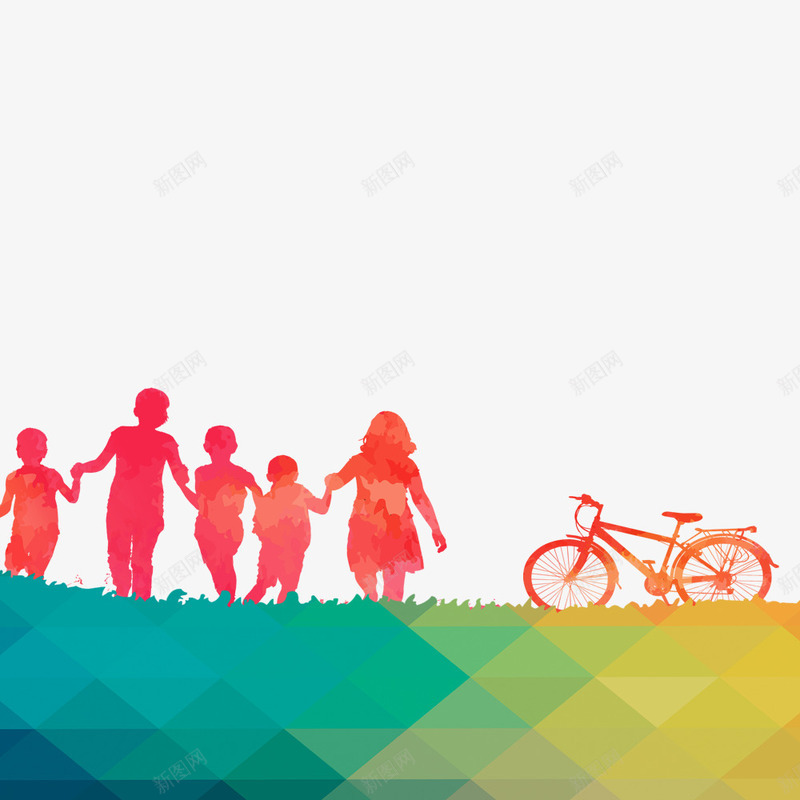 骑行旅游png免抠素材_88icon https://88icon.com 低碳生活 低碳节能 全家人 公益 单车 旅行 环保 生态理念 自行车 草地 骑行