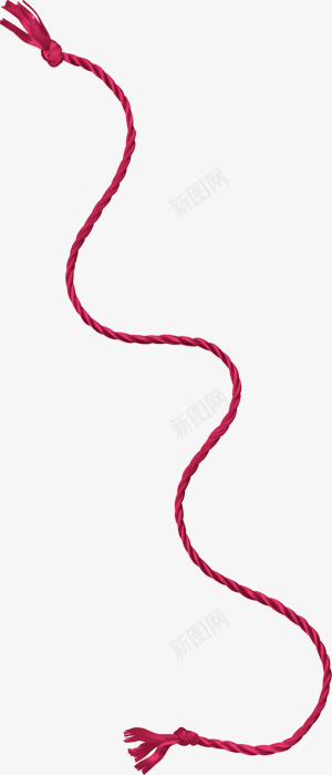 红色绳子装饰png免抠素材_88icon https://88icon.com 素材 红色 绳子 绳子实物图 装饰