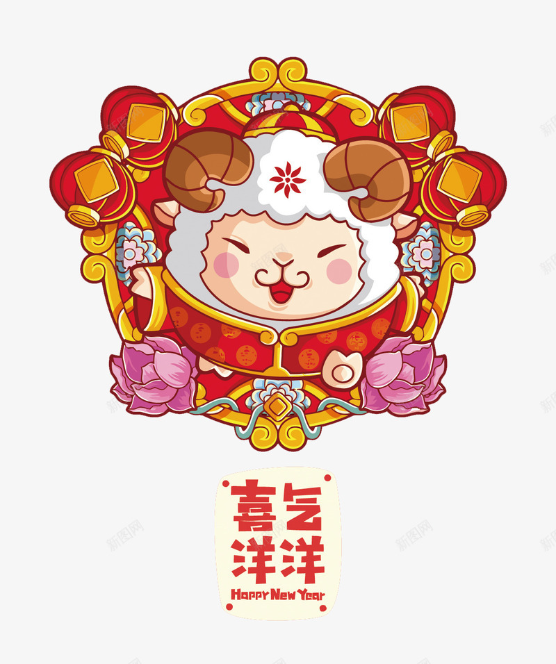 十二生肖羊png免抠素材_88icon https://88icon.com PNG图片 PNG图片素材 PNG素材 PNG素材免费下载 十二生肖 红色 羊 羊年