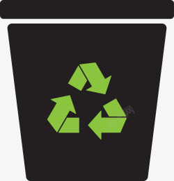 能源小图标黑色垃圾桶图图标高清图片