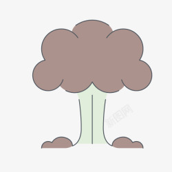 卡通核武器爆炸蘑菇云素材