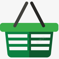 多功能塑料篮子绿色购物篮插画矢量图高清图片