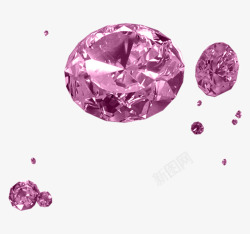 紫色梦幻钻石装饰图案素材