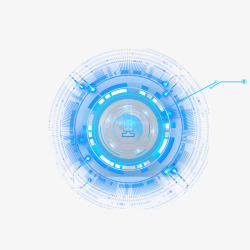 科技线路板蓝色科技感酷圆圈图高清图片