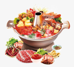 食品背景火锅海报高清图片