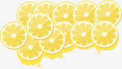 多汁柠檬片素材