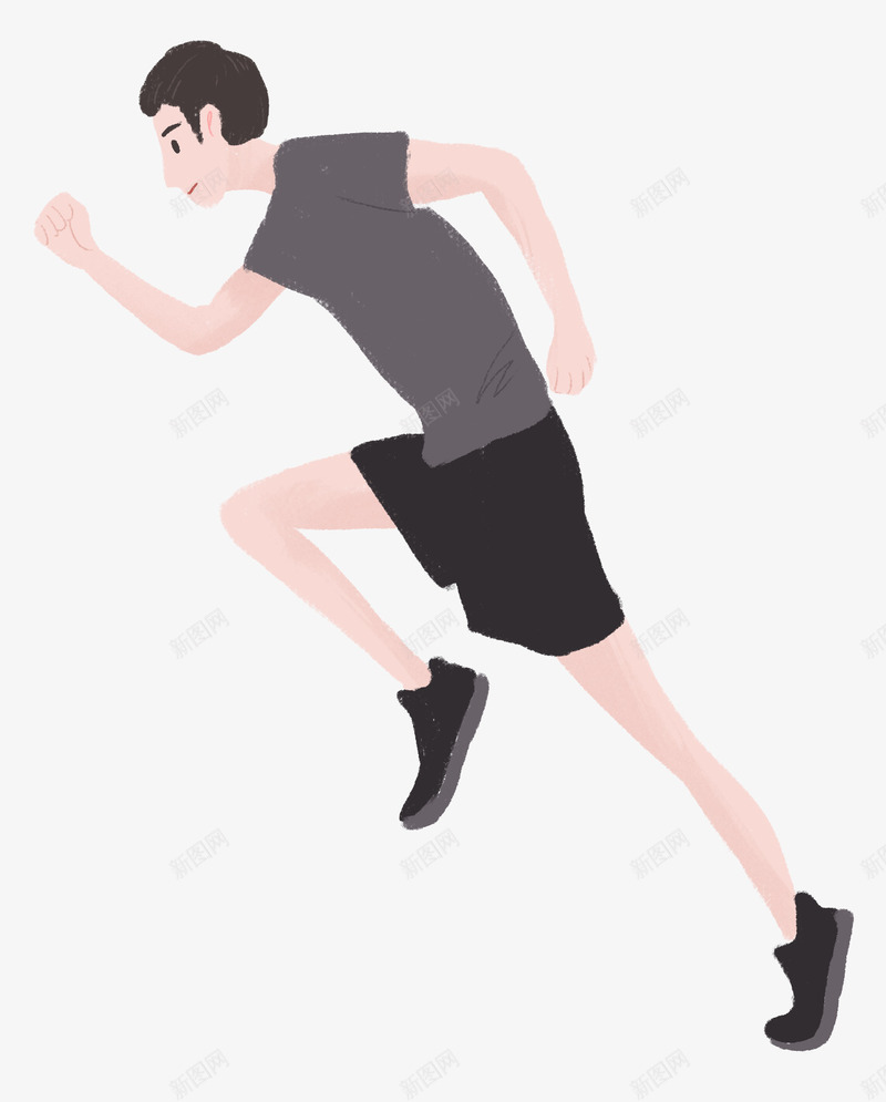 手绘人物插画跑步起跑的男孩png免抠素材_88icon https://88icon.com 人物插图 手绘 插画 男孩 起跑 跑步 运动
