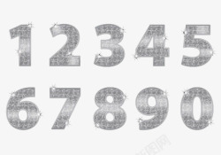 钻石阿拉伯数字素材