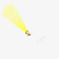 手电筒灯光黄色素材