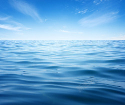 高清水彩碧蓝的海面波浪高清图片