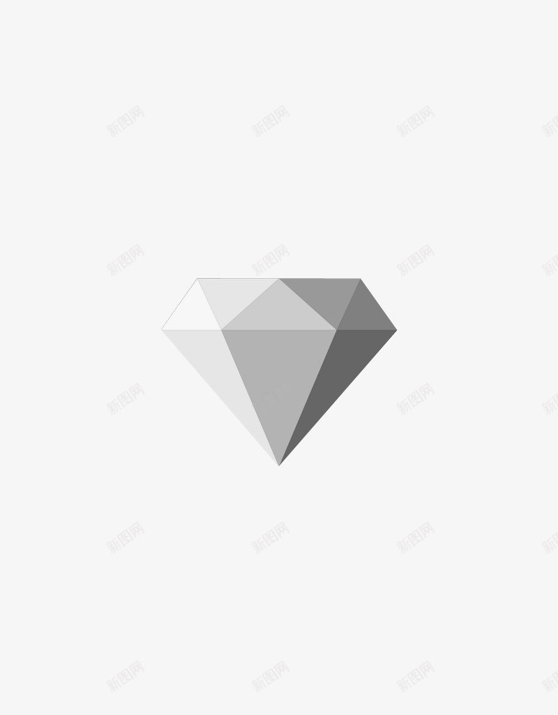 灰色钻石png免抠素材_88icon https://88icon.com 五边形 灰色 钻石