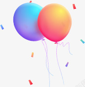 一颗气球卡通海报活动气球飞扬效果高清图片
