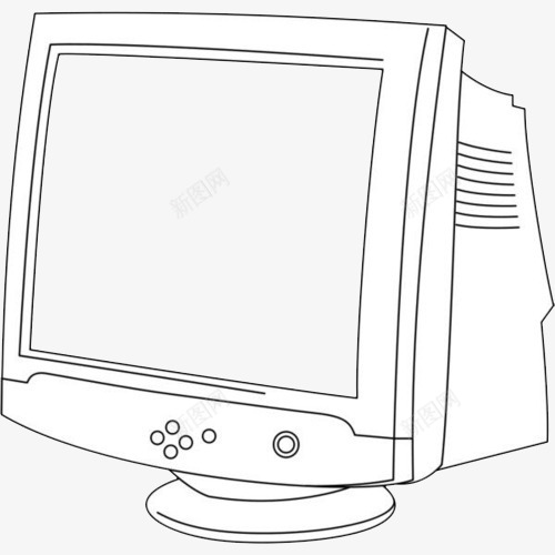 手绘电脑png免抠素材_88icon https://88icon.com 台式电脑 手绘电脑 插图 涂色底图 电脑 计算机
