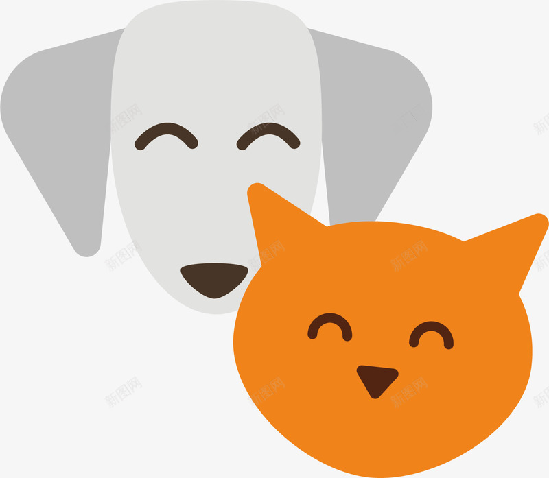 手绘可爱小狗猫咪png免抠素材_88icon https://88icon.com 创意图 卡通 可爱 彩色图 手绘图 猫咪 简单 背景