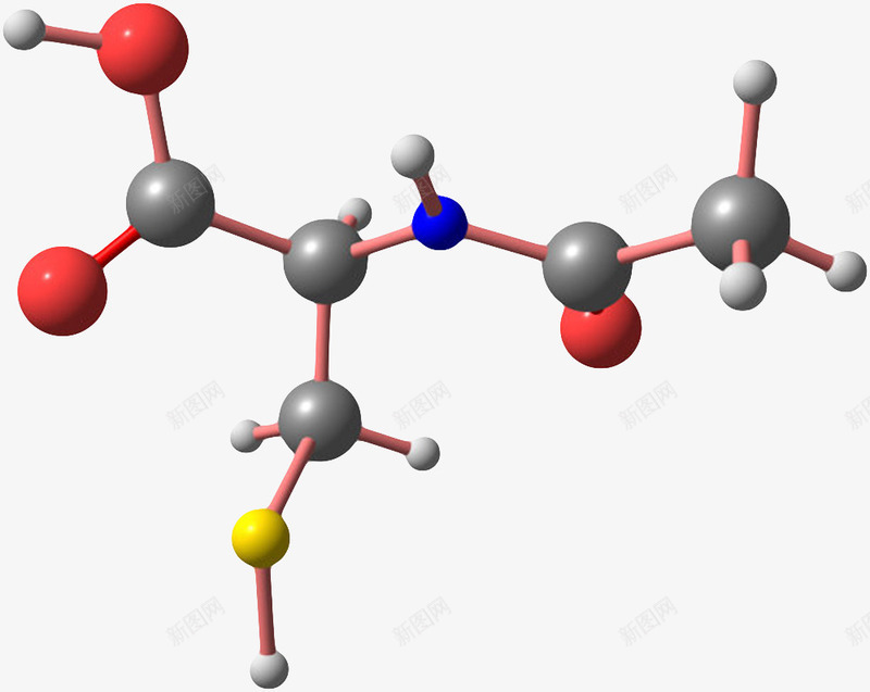 黑红色乙酰半胱氨酸分子形状png免抠素材_88icon https://88icon.com 分子形状 分子立体结构 原子 发亮 发光 最小单元 物理化学术 空间 阿伏伽德罗