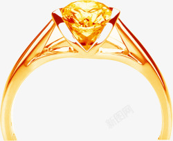 金色钻石戒指素材