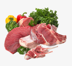 猪蔬菜和肉类高清图片