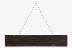 黑色光滑铁链挂着的木板实物素材