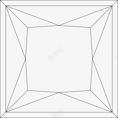 多彩方形正方形宝石图标图标