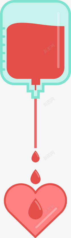 点滴红色爱心点滴挂瓶高清图片