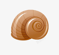 棕色卡通蜗牛壳素材