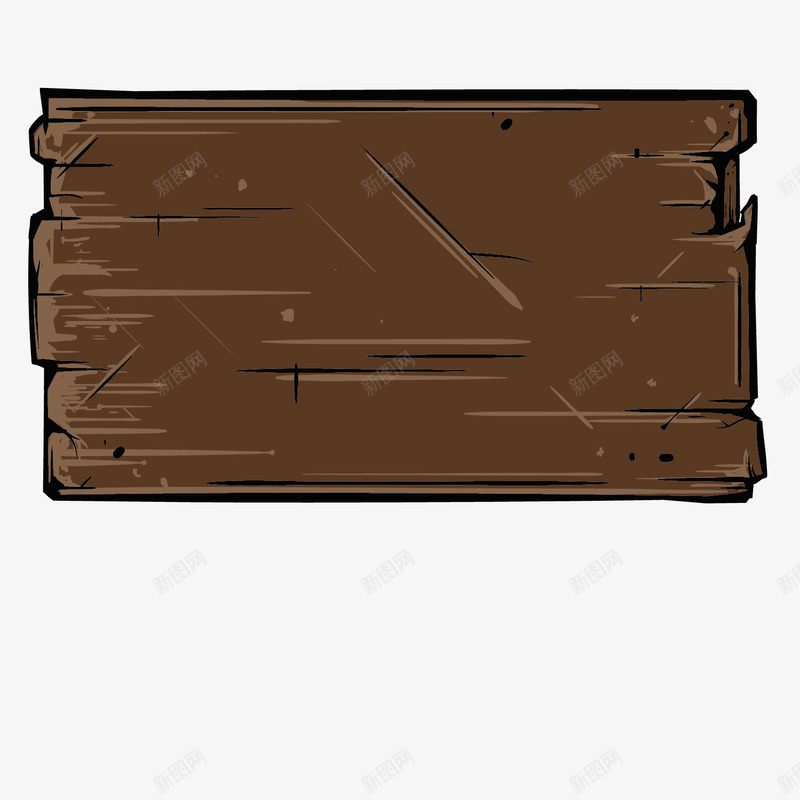 棕色可爱卡通木板矢量图ai免抠素材_88icon https://88icon.com 卡通 可爱 手绘 木板 木质 棕色 简单 长方形 矢量图