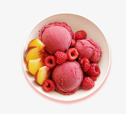 夏天水果冰淇淋插画素材