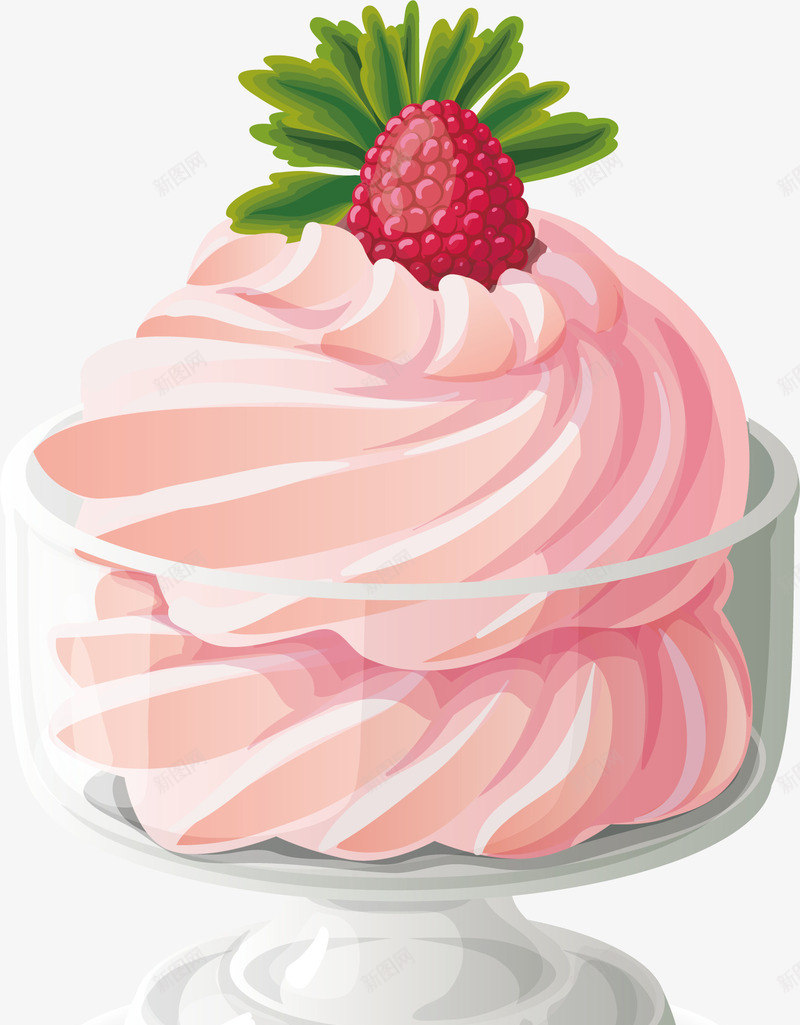 手绘草莓冰淇淋png免抠素材_88icon https://88icon.com 冰淇淋 创意 可爱 彩色图 手绘图 漫画 简单