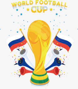 卡通2018世界杯插画矢量图素材