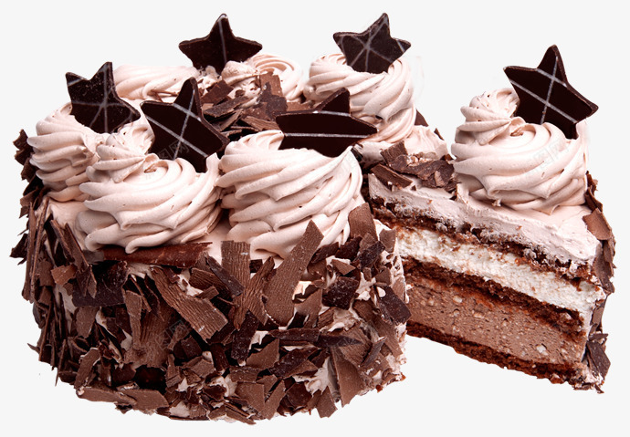 香浓黑巧克力蛋糕png免抠素材_88icon https://88icon.com 休闲食品 奶油 宴会 巧克力 甜食 生日蛋糕 裱花 餐饮行业