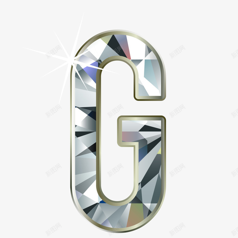 钻石英文字母Gpng免抠素材_88icon https://88icon.com G 英文字母 钻石