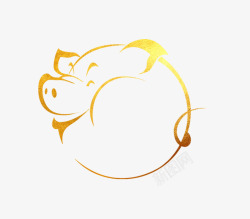 金猪像2019猪年金猪送福高清图片