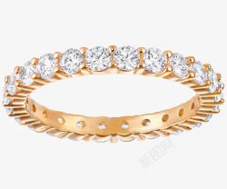 施华洛世奇首饰金色戒指素材