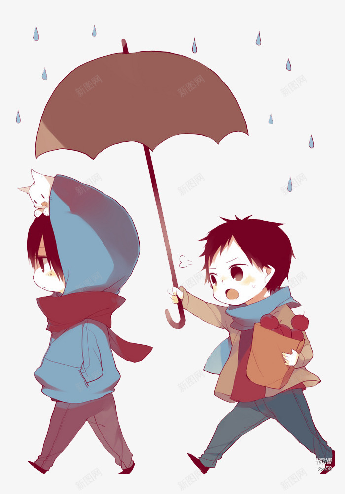 下雨天打伞png免抠素材_88icon https://88icon.com 下雨天 人物 卡通 手绘 打伞的小男孩