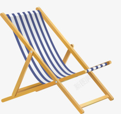 条纹浅色卡通沙滩椅素材