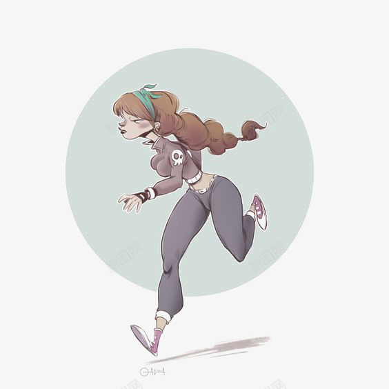 奔跑的女孩png免抠素材_88icon https://88icon.com RUN 健康 卡通女生 奔跑 女生插画 手绘女生 跑步 运动