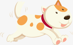 斑点狗素材卡通奔跑着的小狗高清图片