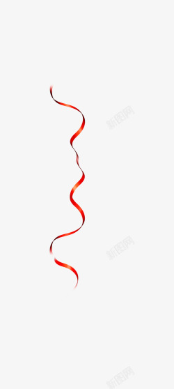 红色长条丝带飘带素材