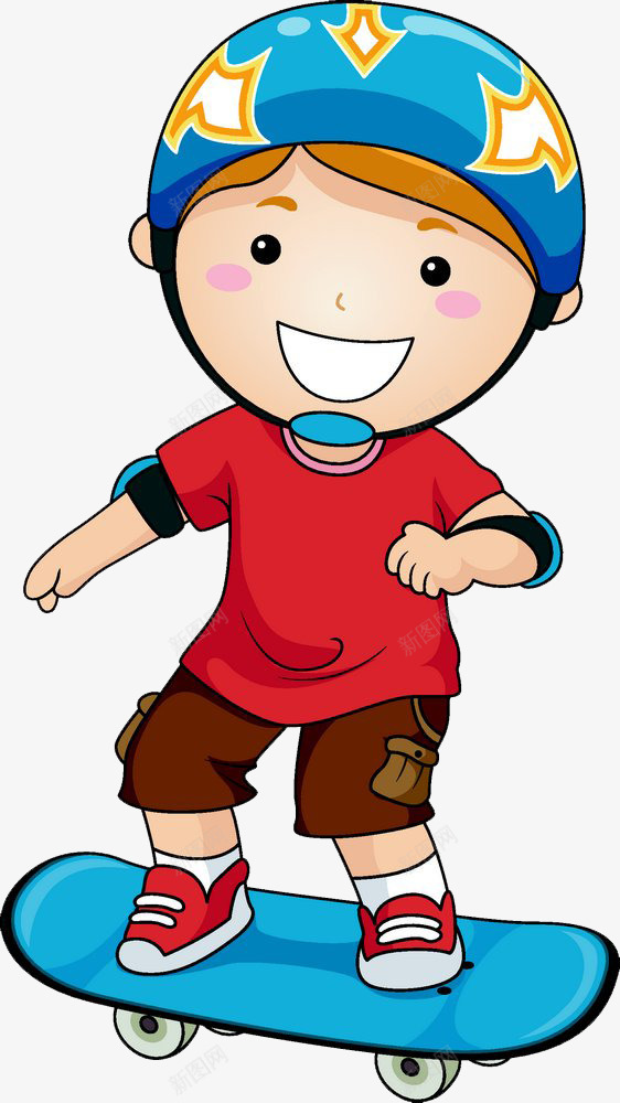 轮滑小男孩png免抠素材_88icon https://88icon.com 卡通小男孩 滑板小男孩 轮滑