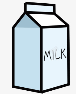 一瓶白色的牛奶矢量图素材