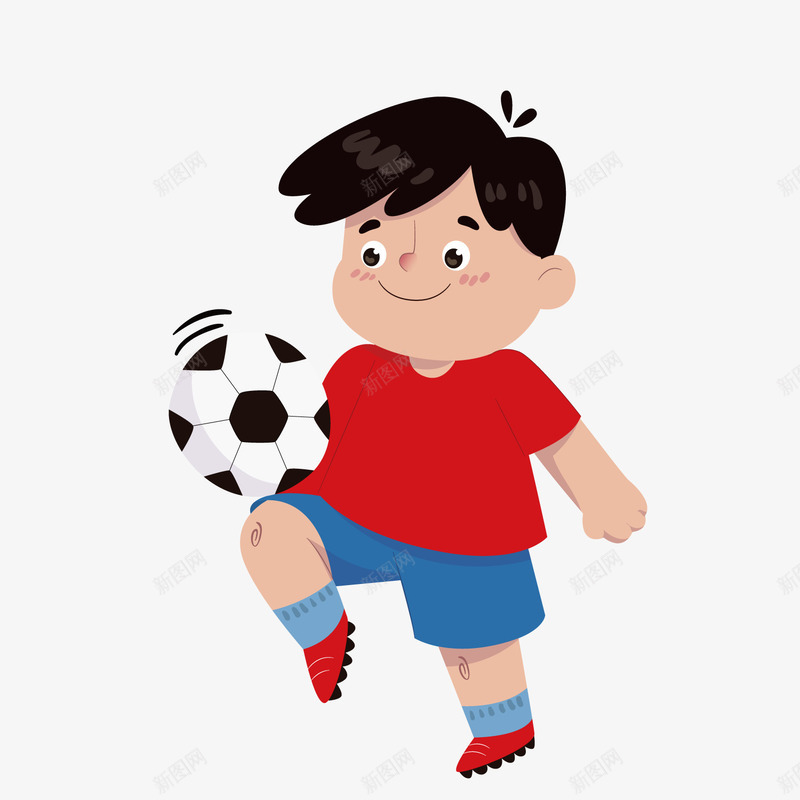 踢足球的小男孩png免抠素材_88icon https://88icon.com 儿童 卡通人物 小朋友 小男孩 红衣男孩 背景装饰 踢球的小朋友 踢足球 运动