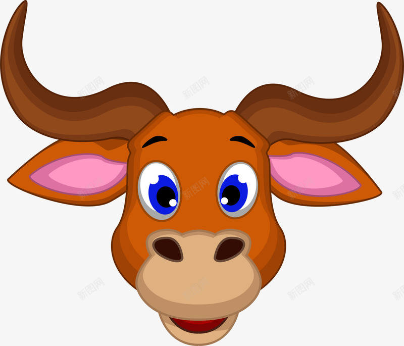 棕色卡通小牛png免抠素材_88icon https://88icon.com 动物 棕色小牛 牦牛 耗牛 装饰图案 野牛