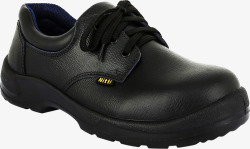 实物黑色防滑安全鞋素材