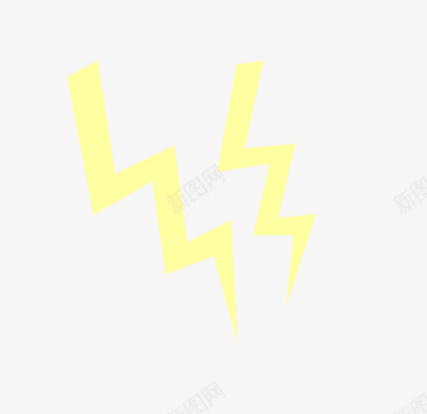 黄色闪电图标元素图标