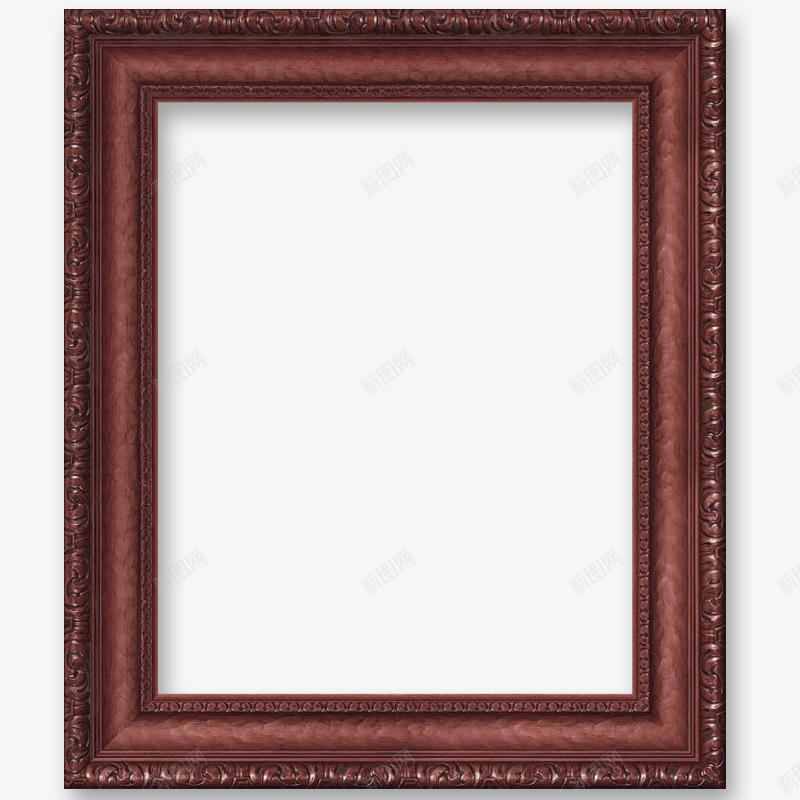 棕色简约画框边框纹理png免抠素材_88icon https://88icon.com 免抠PNG 棕色 画框 简约 边框纹理